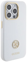 GUESS CARCASA SILICONE STRASS IPHONE 16 PRO BLANCO