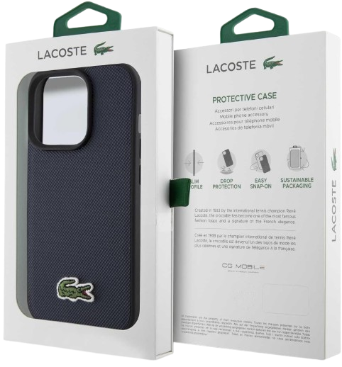 LACOSTE CARCASA MAGSAFE ICONIC LOGO IPHONE 15 PRO MAX AZUL