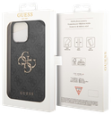 GUESS carcasa 4G METAL LOGO IPHONE 15 PRO GRIS