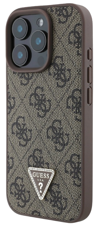 GUESS CARCASA STRASS CROSSBODY IPHONE 16 PRO MARRON