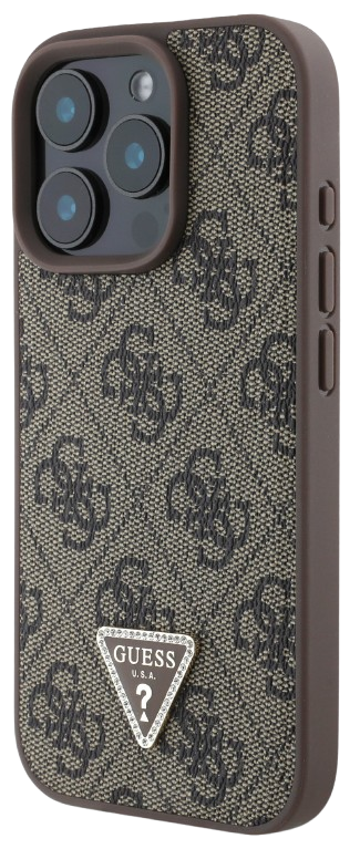 GUESS CARCASA STRASS CROSSBODY IPHONE 16 PRO MAX MARRON