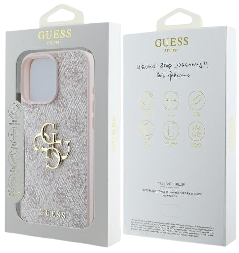 GUESS CARCASA BIG LOGO IPHONE 16 PRO MAX ROSA