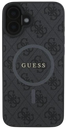 GUESS CARCASA MAGSAFE RING CLASSIC LOGO IPHONE 16 PLUS NEGRO