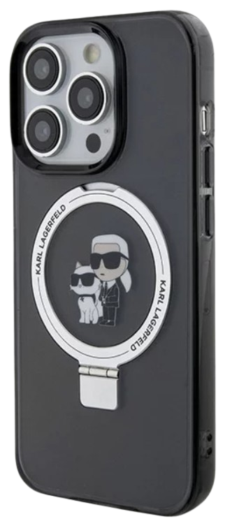 KARL LAGERFELD CARCASA MAGSAFE RINGSTAND KC IPHONE 16 PRO NEGRO