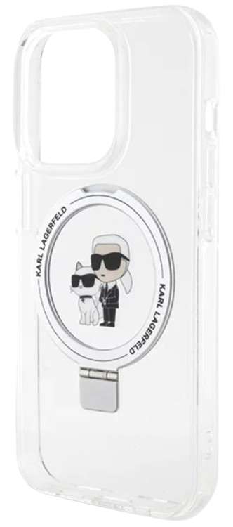 KARL LAGERFELD CARCASA MAGSAFE RINGSTAND KC IPHONE 16 PRO MAX BLANCO