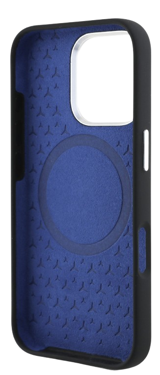 MERCEDES BENZ CARCASA MAGSAFE SILICONE STRIPE IPHONE 16 PRO MAX NEGRO