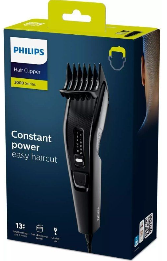 PHILIPS CORTAPELOS HAIRCLIPPER SERIES 3000 CON CABLE 2 ACCESORIOS