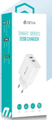 DEVIA cargador USB 2.4A FAST CHARGE doble entrada