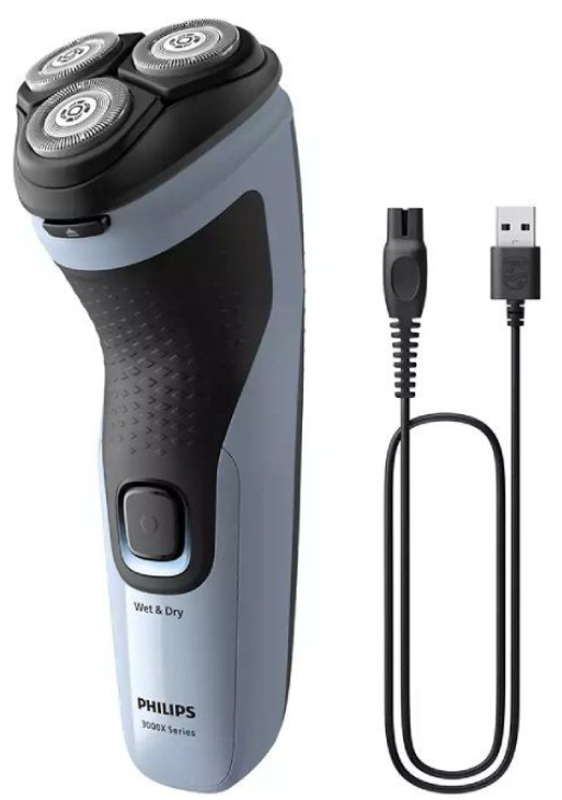 PHILIPS AFEITADORA SERIES 3000X X3003 CON BATERIA 2 ACCESORIOS