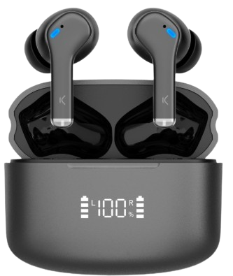 KSIX AURICULARES ANC / ENC / PANTALLA / NEGRO