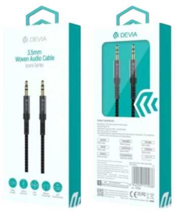 DEVIA CABLE IPURE JACK-JACK 3.5mm WOVEN 1M