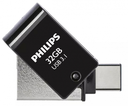 PHILIPS PENDRIVE 2 EN 1 USB + USBc 32GB NEGRO