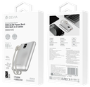 DEVIA BATERIA AUXILIAR MINI 10000mah 22,5W + 2 CABLES PLATA