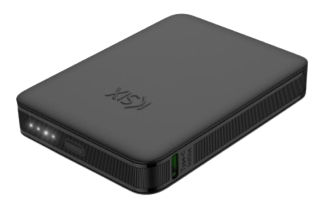 KSIX BATERIA AUXILIAR 5000mah PD + CABLE USBc NEGRO