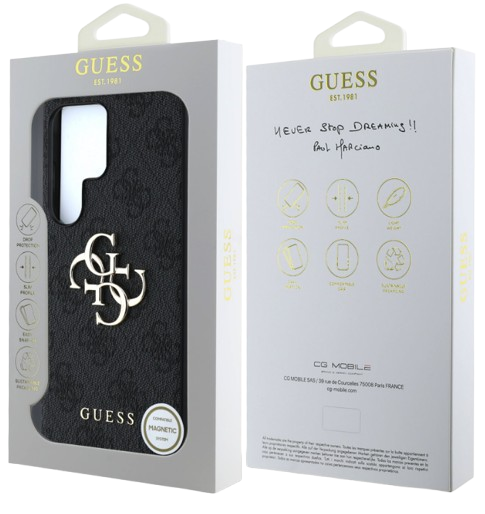 GUESS CARCASA 4G METAL LOGO SAMSUNG GALAXY S25 ULTRA NEGRO