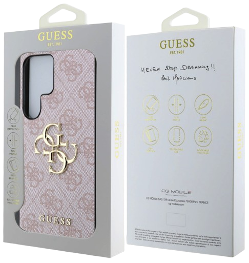 GUESS CARCASA 4G METAL LOGO SAMSUNG GALAXY S25 ULTRA ROSA
