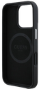 GUESS CARCASA MAGSAFE GRAINED TRIANGLE LOGO IPHONE 16 PRO NEGRO