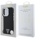 GUESS CARCASA MAGSAFE GRAINED TRIANGLE LOGO IPHONE 16 PRO NEGRO