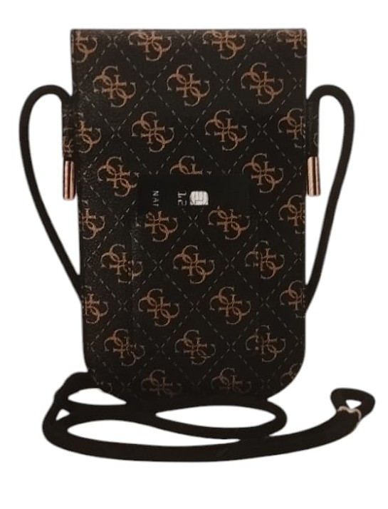 GUESS BANDOLERA 4G TRIANGLE CORD NEGRO