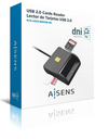 AISENS LECTOR DNI ELECTRONICO Y TARJETAS NEGRO