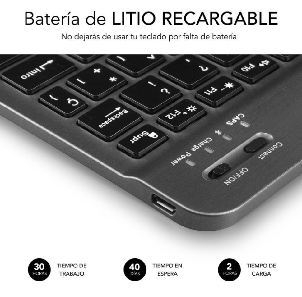 SUBBLIM TECLADO INALAMBRICO GRIS