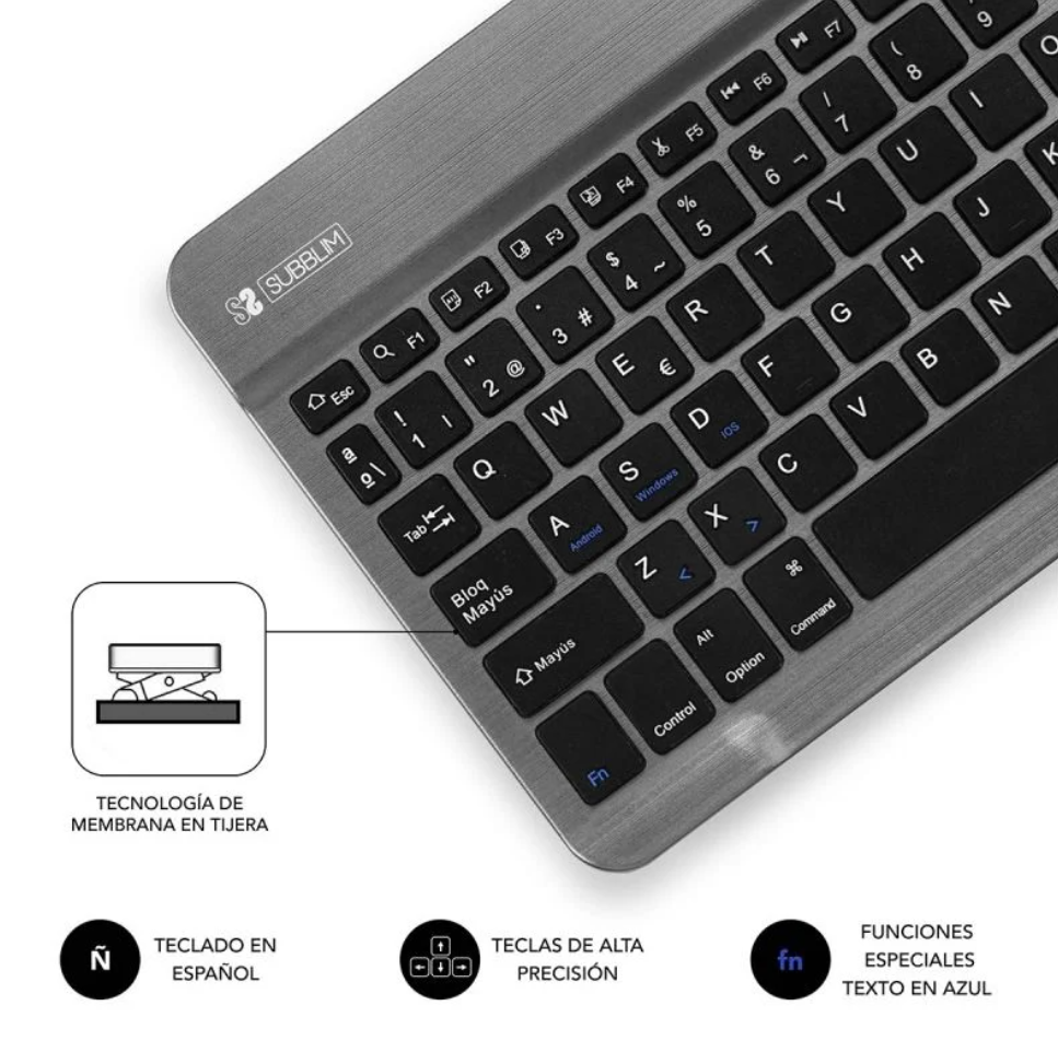 SUBBLIM TECLADO INALAMBRICO GRIS