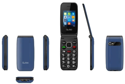 QUBO TELEFONO MOVIL NEONW-SOS AZUL