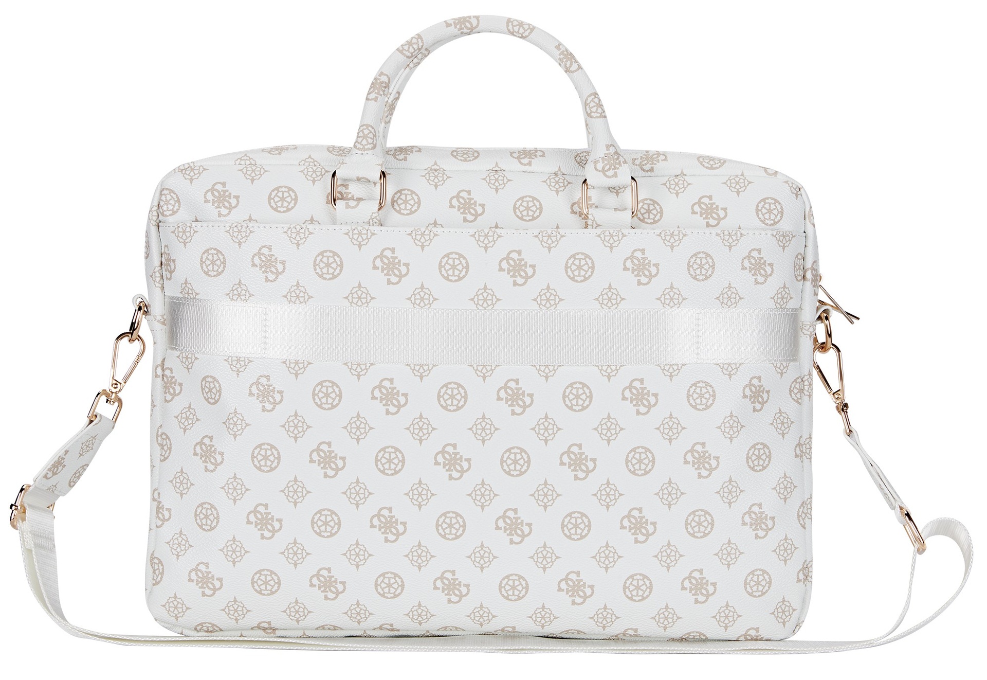 GUESS MALETIN PEONY ZIPPER PORTATILES 16" BLANCO