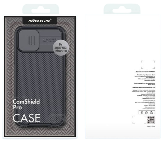 NILLKIN CARCASA CAMSHIELD PRO IPHONE 12/PRO NEGRO