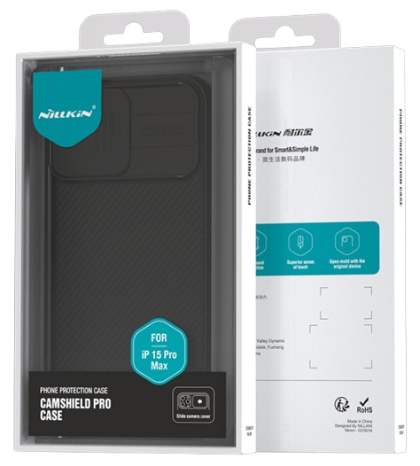 NILLKIN CARCASA CAMSHIELD IPHONE 15 PRO MAX NEGRO