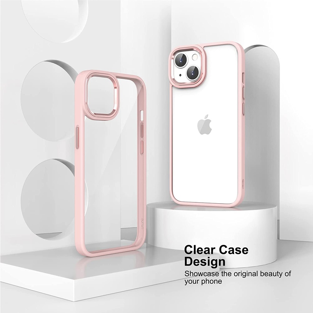 DEVIA Carcasa shockproof CRYSTAL IPhone 14 PRO ROSA