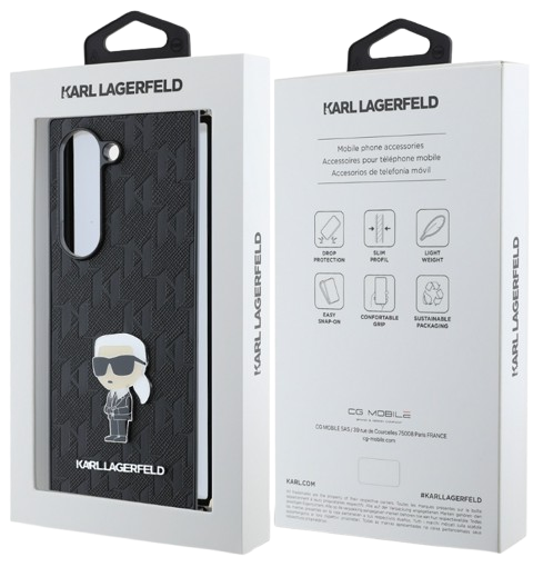 KARL LAGERFELD FUNDA SAFFIANO Z FOLD 6 negro