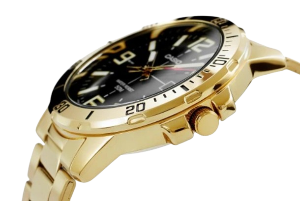 CASIO RELOJ DIVER COLLECTION MTPVD01G1BVUDF ESFERA NEGRO/DORADO