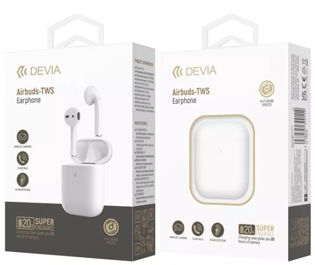 DEVIA AURICULAR AIRBUDS TWS BLANCO