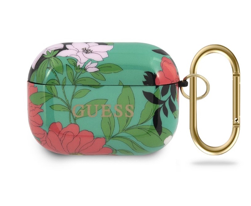 GUESS FUNDA FLORAL AIRPODS PRO VERDE