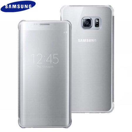 SAMSUNG FUNDA CLEAR VIEW GALAXY S6 EDGE+ PLATA