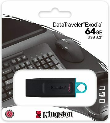 KINGSTON  PENDRIVE 64GB DATA TRAVELER  EXODIA USB 3.2