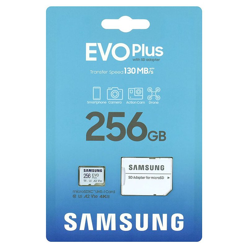 SAMSUNG TARJETA MICRO SD UHS-3 256GB CLASE 10 160MBs