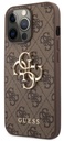 GUESS CARCASA METAL LOGO IPHONE 13 PRO MAX MARRON