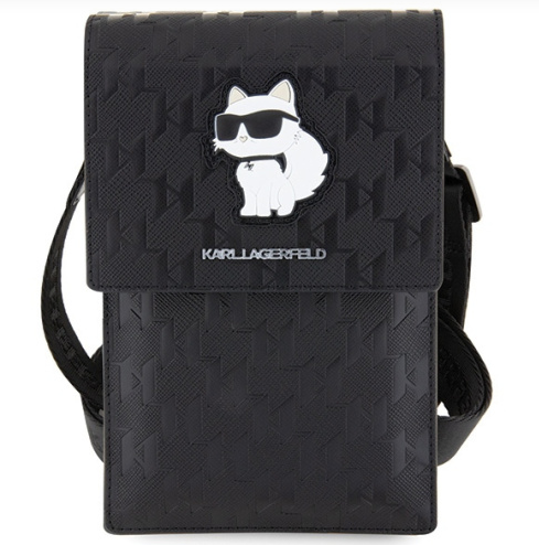 KARL LAGERFELD BANDOLERA SAFFIANO CHOUPETTE NEGRO