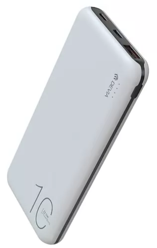 DEVIA BATERIA AUXILIAR CARGA RAPIDA 10000mAh BLANCA