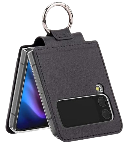 GOOSPERY funda DIARY GALAXY Z FLIP 4 CON SOPORTE NEGRO