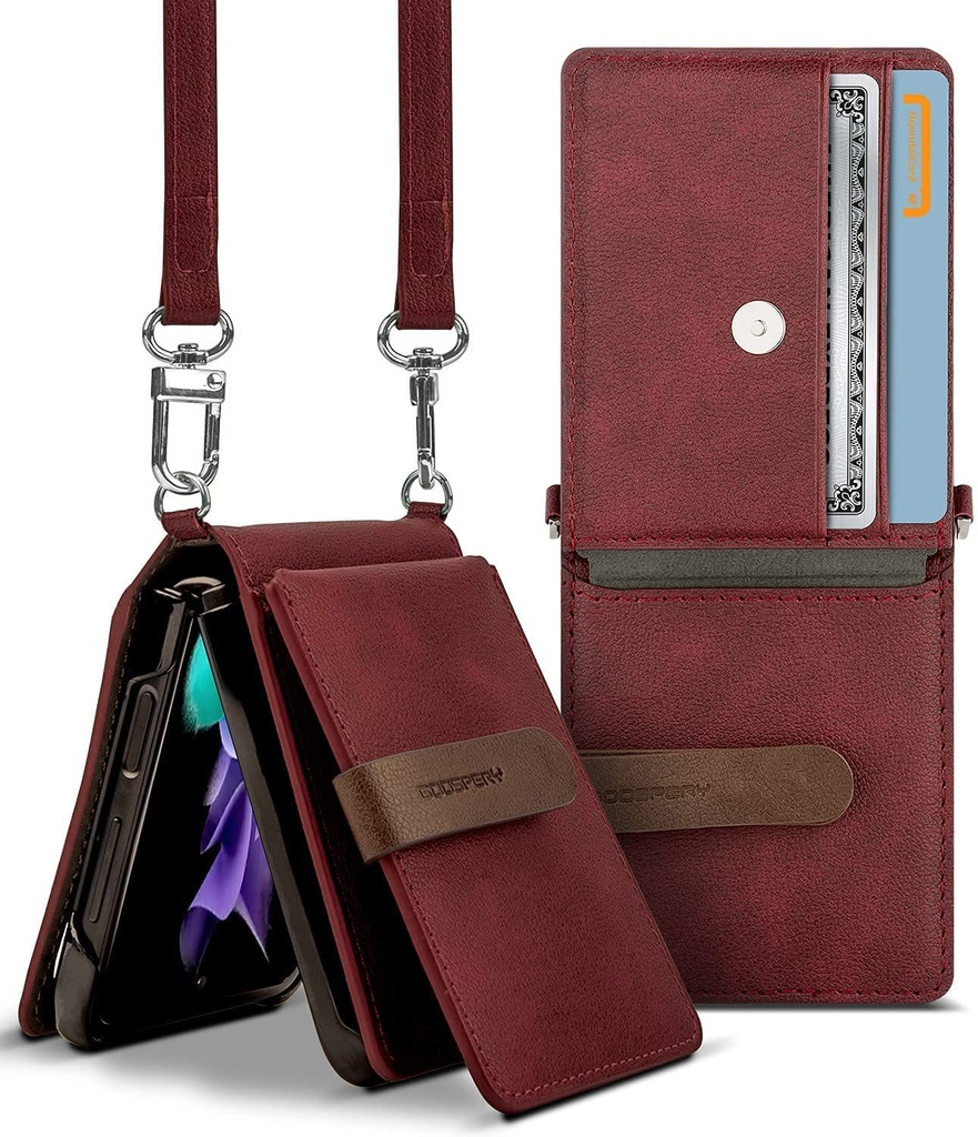 [GZFLIP4WV] GOOSPERY funda WALLET GALAXY Z FLIP 4 VINO