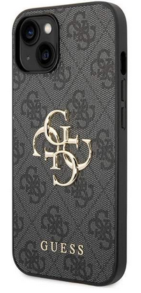 [GUHCP15S4GMGGR] GUESS CARCASA 4G METAL LOGO IPHONE 15 GRIS