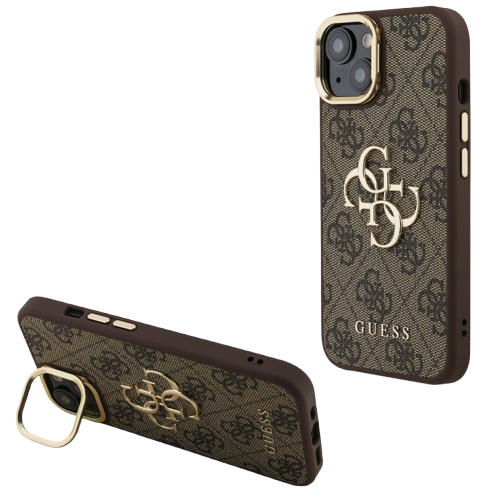 GUESS CARCASA 4G SOPORTE CAMARA IPHONE 13 MARRON