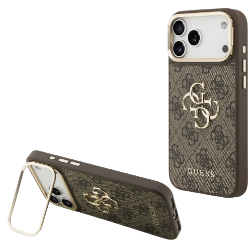 [GUHCP17XPCS4GP4W] GUESS CARCASA 4G SOPORTE CAMARA IPHONE 17 PRO MAX MARRON