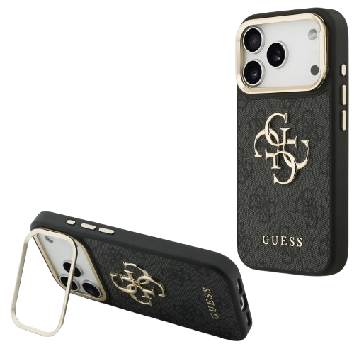 [GUHCP17LPCS4GP4K] GUESS CARCASA 4G SOPORTE CAMARA IPHONE 17 PRO NEGRO