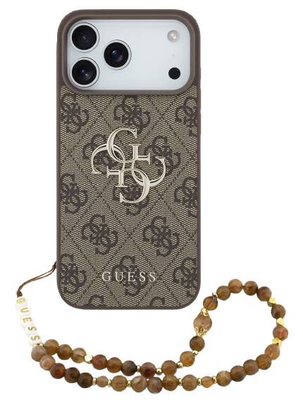 [GUHCP17XP4GMGSW] GUESS CARCASA 4G STRAP IPHONE 17 PRO MAX MARRON