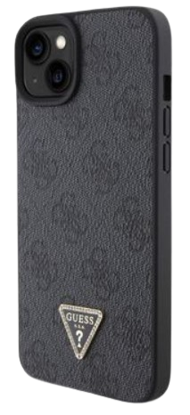 [GUHCP15SP4TDPK] GUESS CARCASA 4G TRIANGLE STRASS IPHONE 15 NEGRO