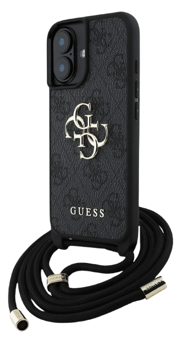 GUESS CARCASA CROSSBODY STRAP 4G IPHONE 16 GRIS